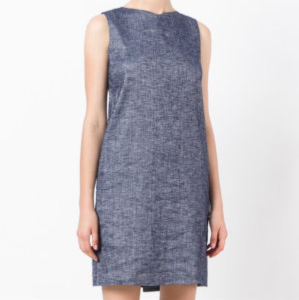 Theory Gray Sleeveless Sheath Mini Dress
